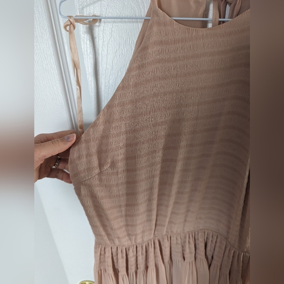 Beautiful French Connection beige sheer halter dress - Picture 8 of 8